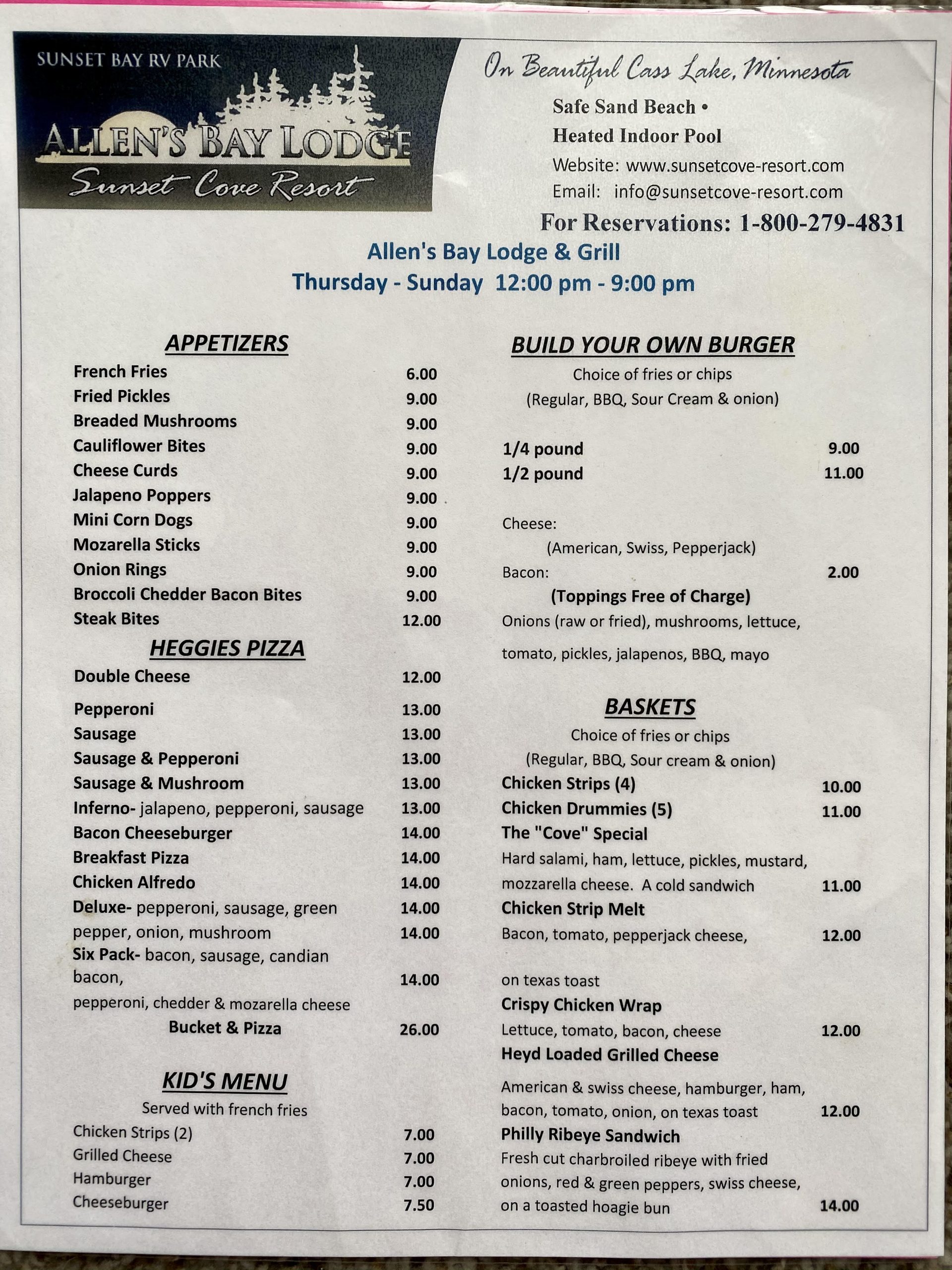 Allen S Bay Lodge Grill Cass Lake Mn Dining Lakeside Dining