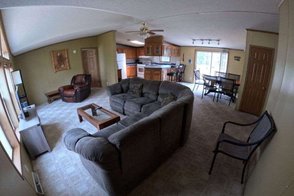 Cottage #9 - Living Room with Large Sectional Couch and Recliner