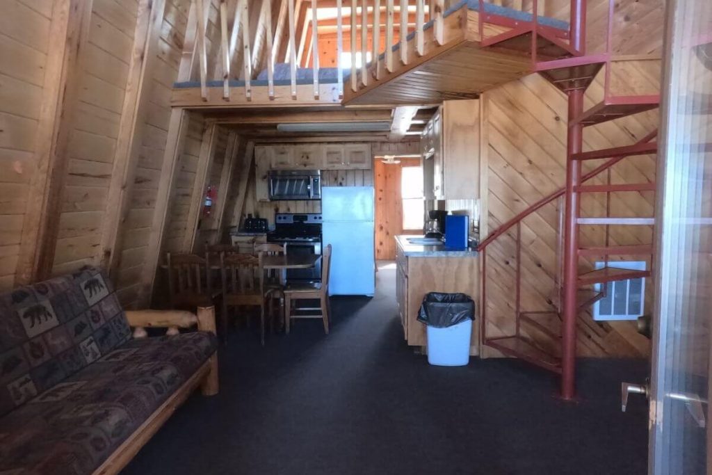 Alpine Cabin #20 - Living Room with Log Futon Couch