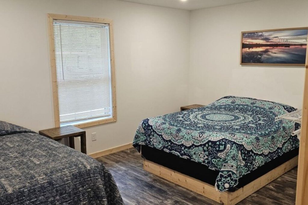 Cabin #6 - Bedroom #2 with Queen Bed and Double Bed