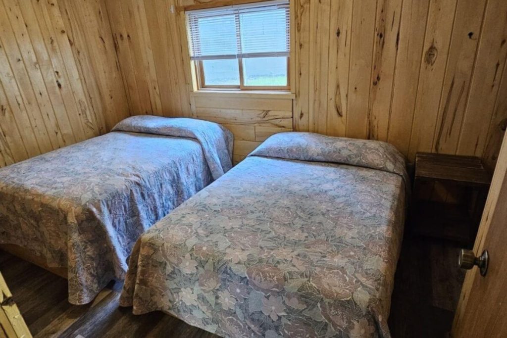 Cabin #12 - Bedroom #2 with Two Double Beds