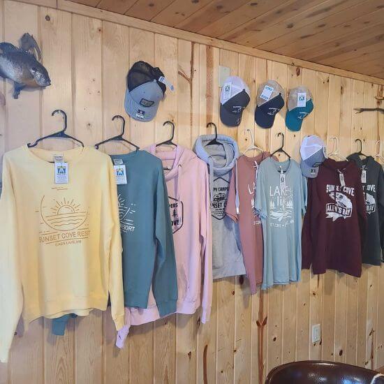 Sunset Cove Apparel Available in Allen's Bay Lodge in Cass Lake