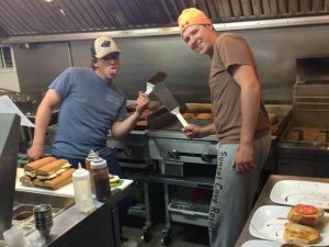 Nick and Ben Ruzek on the Grill