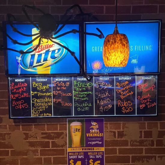 Weekly Specials at Ruzy's Bar & Grill