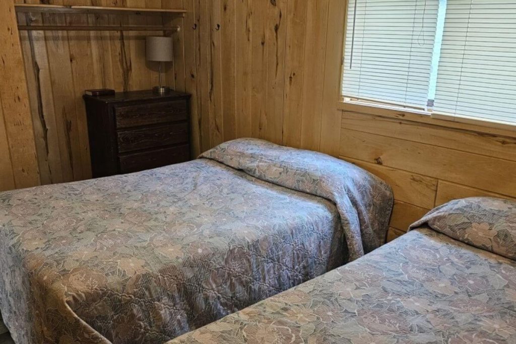 Cabin #11 - Bedroom #1 with Two Double Beds