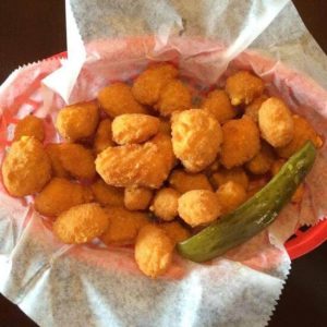 A Basket of Cheese Curds at Allen's Bay Lodge and Grill