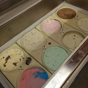 An Assortment of Ice Cream Flavors at Allen's Bay Lodge and Grill