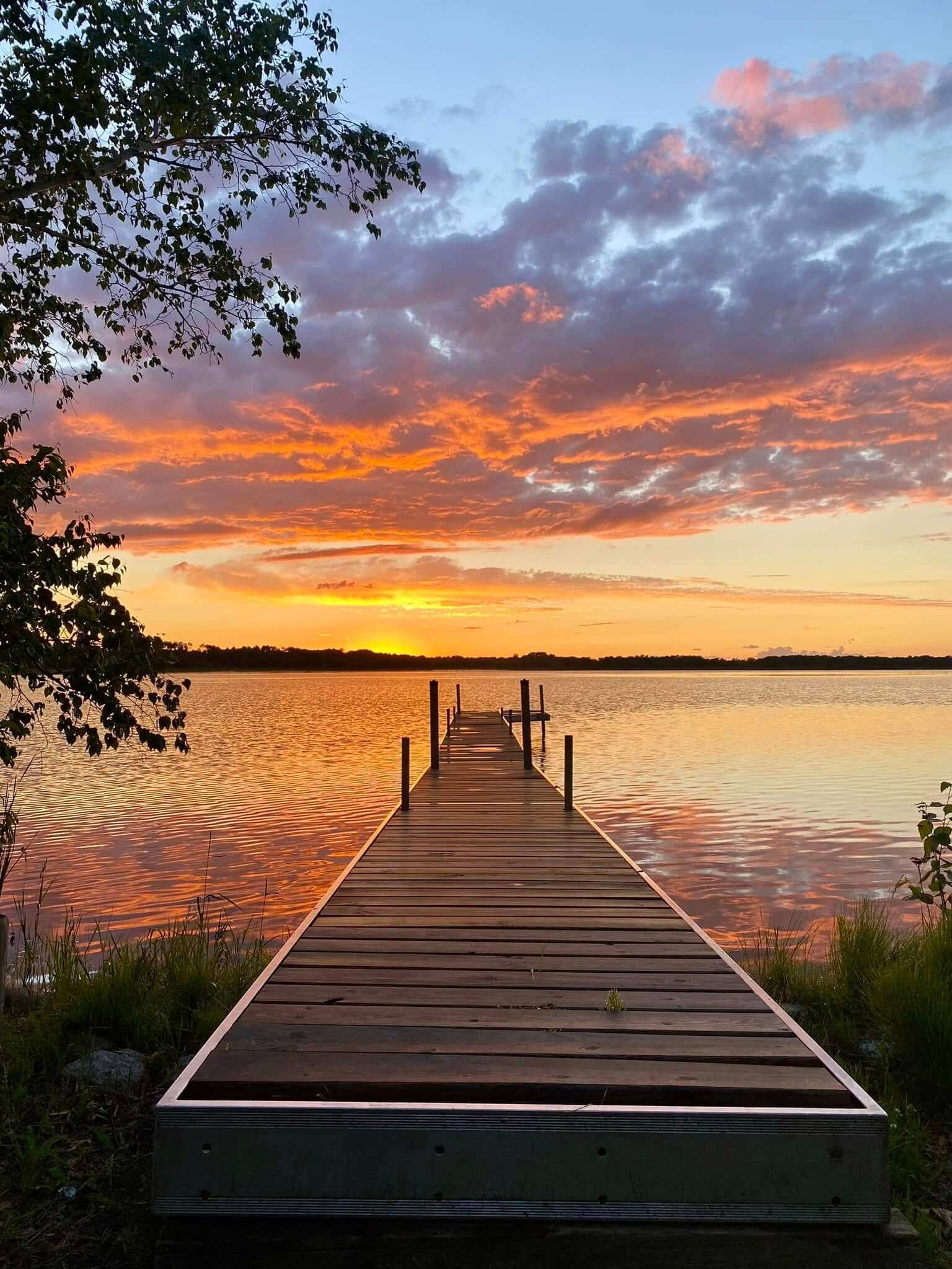 Beautiful Sunset Off the Dock at Sunset Cove Resort