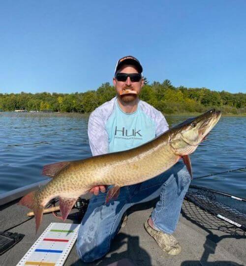 Cass Lake Angler Shows Off His Massive Muskie Catch of the Day