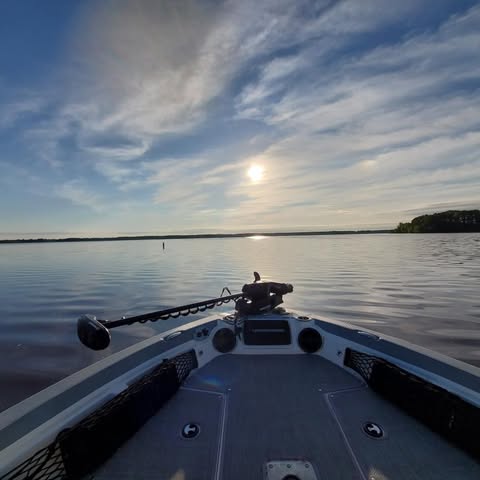 Fishing Guide Josh Hilmer's Fishing Boat with Bow-Mount Trolling Motor