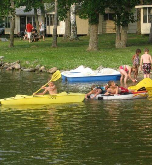 Resort Guests Enjoy Kayaks and Paddle Board Rentals