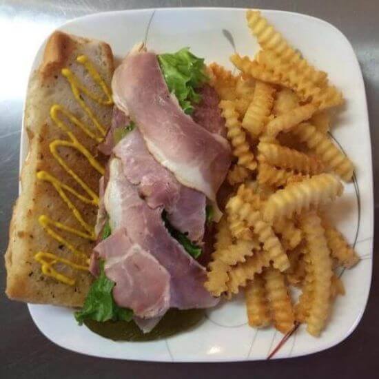 The Cove Special with Fries at Allen's Bay Lodge and Grill