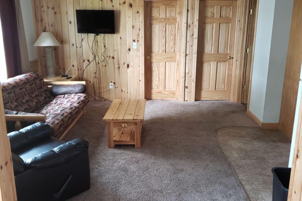 Cottage #1 - Living Room with Log Futon Couch