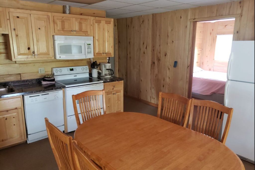 Cabin #11 - Fully Equipped Kitchen and Dining Area